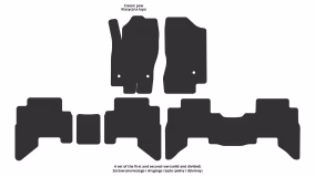 Dywaniki podłogowe do Nissan Pathfinder R51 2010-2014 III generacja EU Crossover po restylingu 7-miejscowy - Фото 6