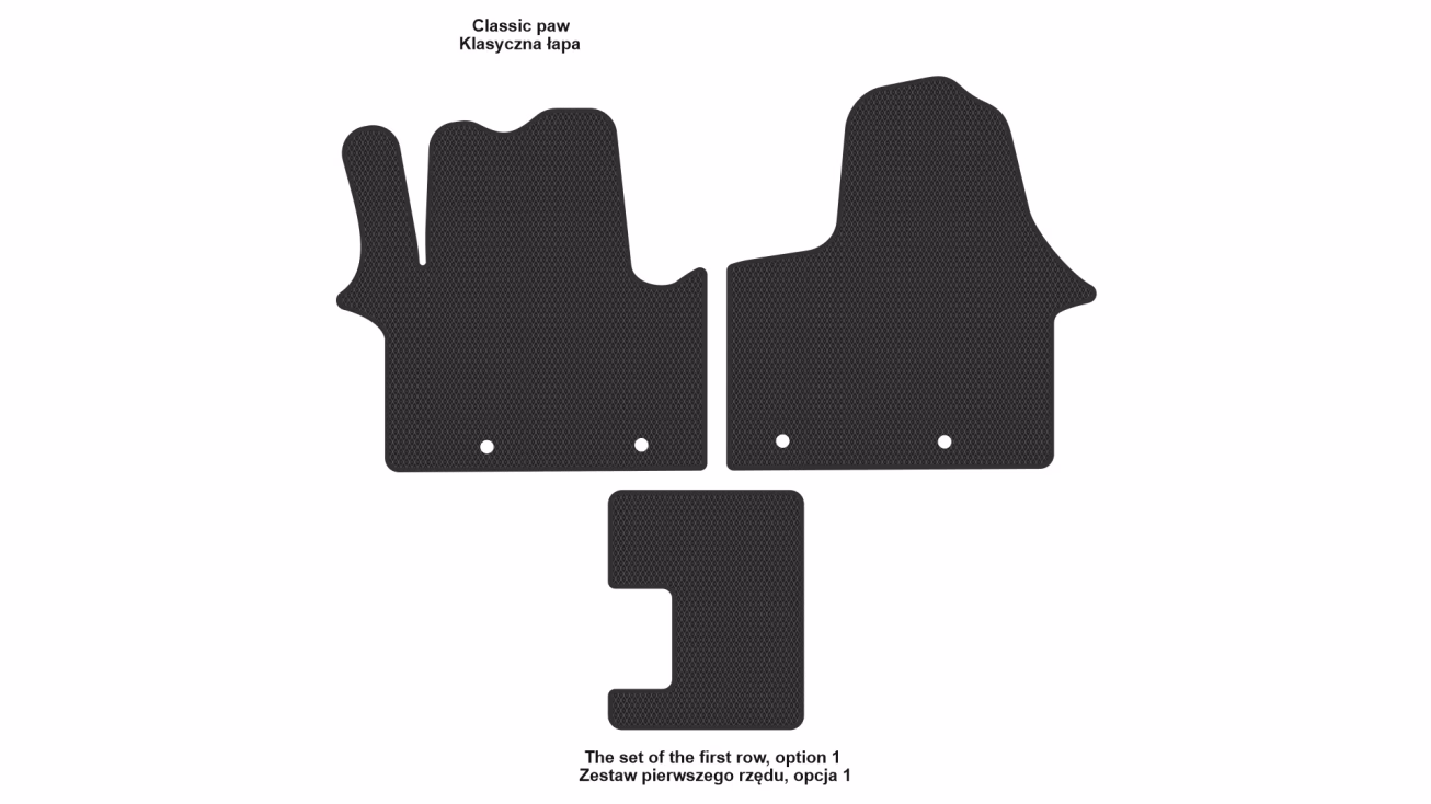 Interior mats for the Nissan NV300 2016-2021 I generation EU Minivan L1-L2 - Фото 2
