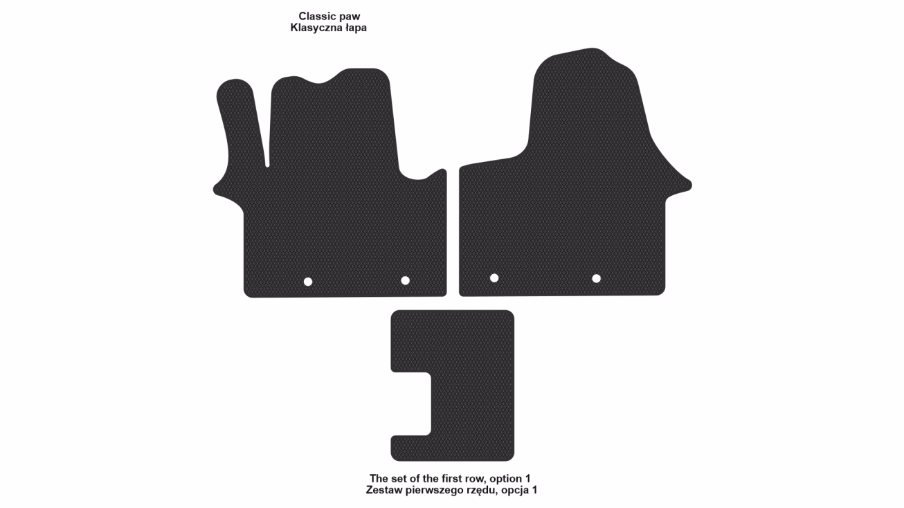Interior mats for the Nissan NV300 2016-2021 I generation EU Minivan L1-L2 - Фото 2