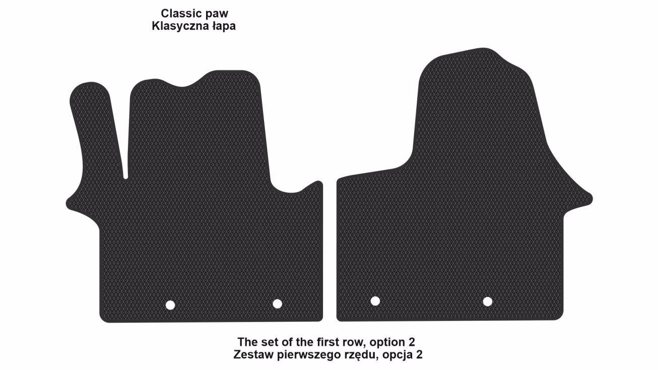 Interior mats for the Nissan NV300 2016-2021 I generation EU Minivan L1-L2 - Фото 3