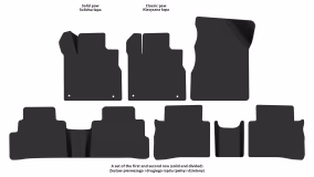 Interior mats for the Nissan Murano Z51 2008-2014 II generation Crossover - Фото 3