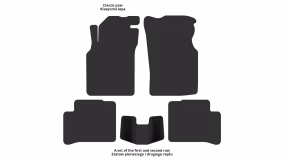 Interior mats for the Nissan Primera P10 1990-1996 I generation EU Sedan - Фото 3