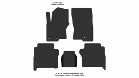 Dywaniki podłogowe do Nissan Navara (Frontier) 2005-2010 III generacja US Pickup przed restylingiem - Фото 2
