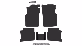 Interior mats for the Nissan Primera P11 1996-2002 II generation EU Sedan - Фото 3