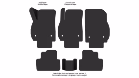 Коврики в салон Opel Zafira Tourer C 2011-2019 III поколение EU Minivan 7-ми местная - Фото 4
