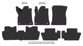 Interior mats for the Peugeot 3008 2009-2016 I generation EU Crossover - Фото 2