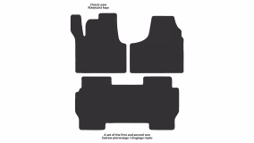 Interior mats for the Peugeot 806 1994-2002 I generation EU Minivan - Фото 2
