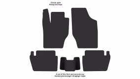 Dywaniki podłogowe do Peugeot 307 2005-2008 I generacja EU Hatchback po restylingu 5-drzwiowy - Фото 4