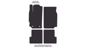 Interior mats for the Peugeot 406 1995-2004 I generation EU Coupe - Фото 2