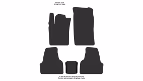 Interior mats for the Peugeot 405 1987-1997 I generation EU Sedan - Фото 3