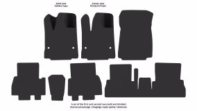 Interior mats for the Peugeot Rifter L2 2018-… I generation EU VAN 7-seater Long - Фото 2