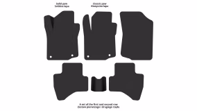 Interior mats for the Peugeot 107 2005-2014 I generation EU Hatchback - Фото 3
