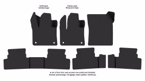 Interior mats for the Peugeot 3008 2020-2024 II generation EU Crossover restyling - Фото 2