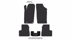 Килимки в салон Peugeot 206+ 2009-2013 I покоління EU Hatchback рестайлінг 3-х дверна - Фото 2