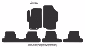 Interior mats for the Peugeot 1007 2005-2009 I generation EU VAN - Фото 2