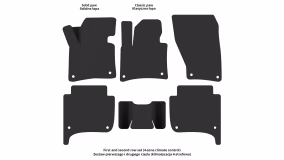 Interior mats for the Porsche Cayenne 92A 2014-2017 II generation EU Crossover restyling - Фото 3