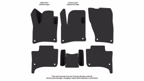 Interior mats for the Porsche Cayenne 92A 2010-2014 II generation EU Crossover pre-restyling - Фото 3