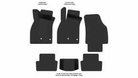 Interior mats for the Renault Megane 2014-2016 III generation EU Universal restyling - Фото 2