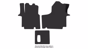 Interior mats for the Renault Trafic 2001-2006 II generation EU VAN pre-restyling - Фото 4