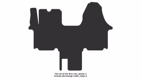 Interior mats for the Renault Trafic 2001-2006 II generation EU VAN pre-restyling - Фото 5
