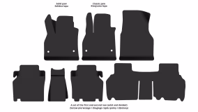 Interior mats for the Renault Kangoo 2008-2013 II generation EU Minivan pre-restyling 5-door 5-seater - Фото 2