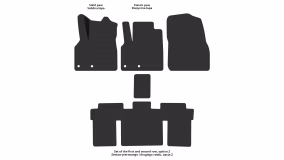 Interior mats for the Renault Grand Espace JK 2002-2015 IV generation EU Minivan - Фото 3