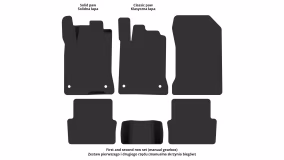 Interior mats for the Renault Laguna T 2007-2015 III generation EU Universal - Фото 2