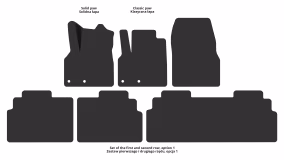 Interior mats for the Renault Espace JK 2002-2015 IV generation EU Minivan 7-seater - Фото 2