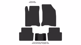 Interior mats for the Renault Laguna G 2000-2007 II generation EU Universal - Фото 2