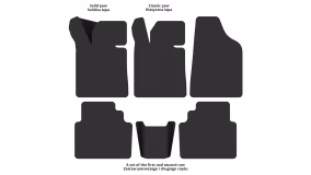 Interior mats for the Renault SaFrane 1992-2000 I generation EU Liftback - Фото 2