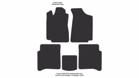Interior mats for the Renault Renault 19 1988-1997 I generation EU Sedan - Фото 2