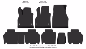 Interior mats for the Renault Kangoo 2008-2013 II generation EU Minivan pre-restyling 5-door 7-seater - Фото 2