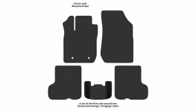 Interior mats for the Renault Sandero (B90) 2007-2012 I generation EU Hatchback - Фото 2