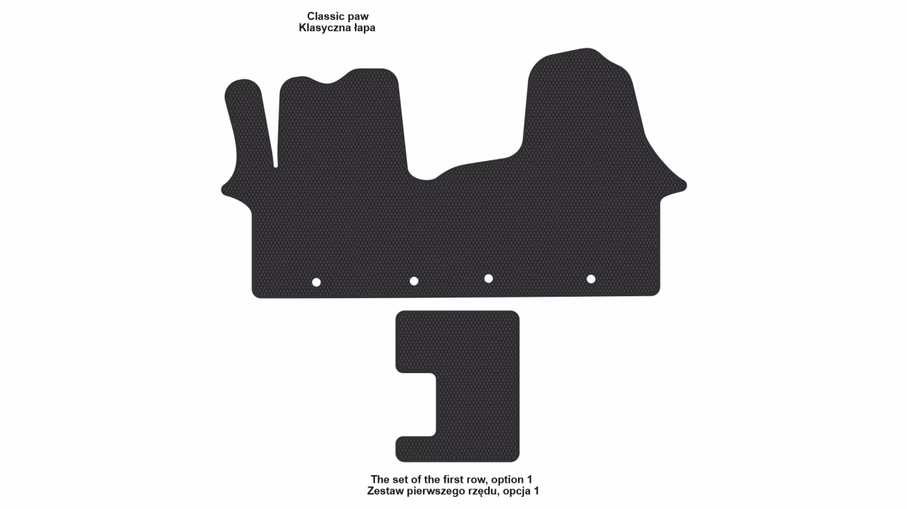 Interior mats for the Renault Trafic 2014-… III generation EU VAN 4-door Cargo Van - Фото 2