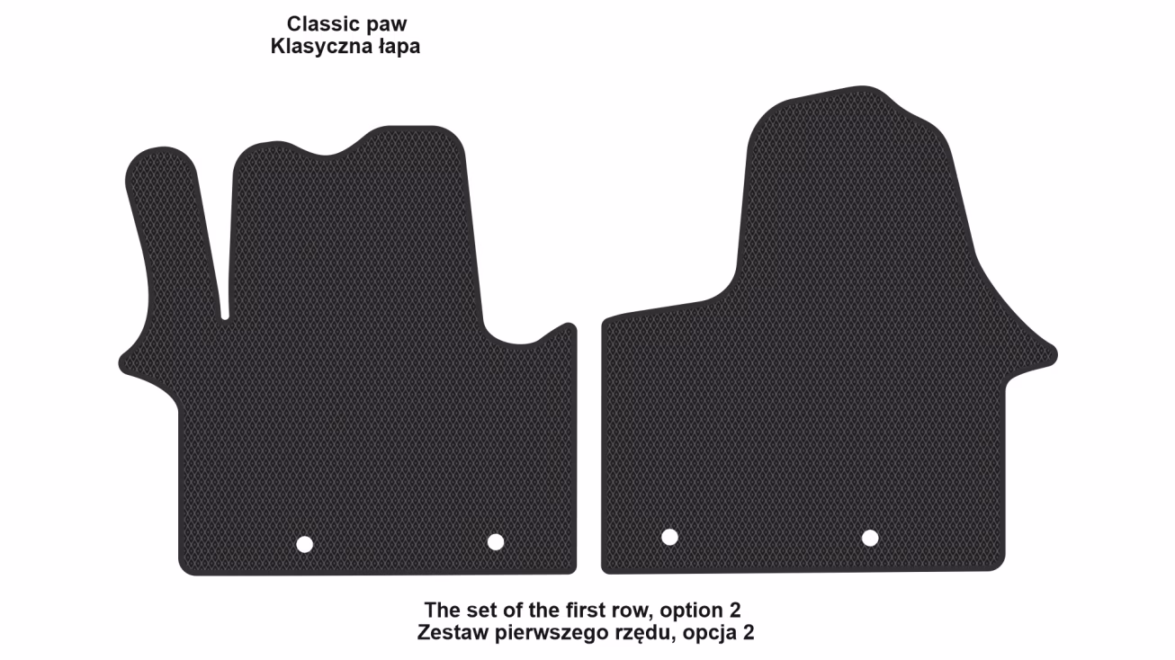 Interior mats for the Renault Trafic 2014-… III generation EU VAN 4-door Cargo Van - Фото 3