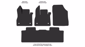 Interior mats for the Renault Espace 2014-2023 V generation EU Minivan 5-seater - Фото 2