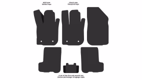 Interior mats for the Renault Sandero (B52) 2012-2020 II generation EU Hatchback - Фото 2