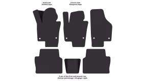 Dywaniki podłogowe do Seat Alhambra 2010-2015 II generacja EU Minivan przed restylingiem 7-miejscowy - Фото 2