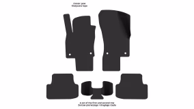 Dywaniki podłogowe do Seat Leon 5F 2016-2020 III generacja EU Universal po restylingu - Фото 2
