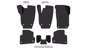 Interior mats for the Skoda Fabia 5J 2007-2014 II generation EU Hatchback - Фото 2