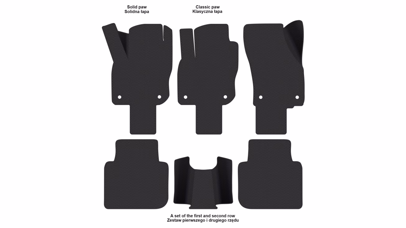 Interior mats for the Skoda Kodiaq 2023-… II generation EU Crossover 5-seater - Фото 2