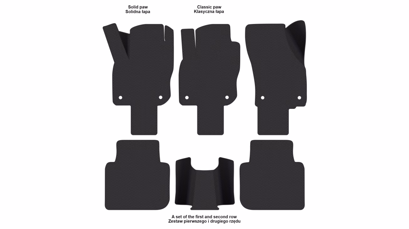 Interior mats for the Skoda Kodiaq 2023-… II generation EU Crossover 7-seater - Фото 2