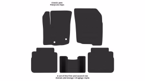 Interior mats for the Suzuki SX4 S-Cross 2021-… III generation EU Crossover Hybrid - Фото 2