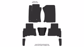 Dywaniki podłogowe do Toyota Land Cruiser Prado J150 2009-2013 IV generacja EU Crossover przed restylingiem 7-miejscowy - Фото 2