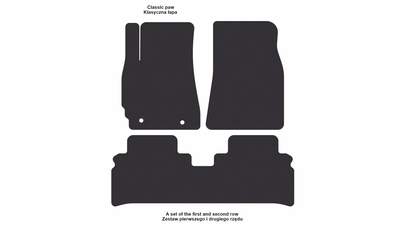 Interior mats for the Toyota Highlander XU20 2000-2008 I generation EU Crossover - Фото 2