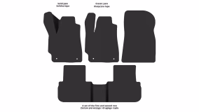 Interior mats for the Toyota Highlander XU40 2008-2013 II generation US Crossover 7-seater - Фото 2