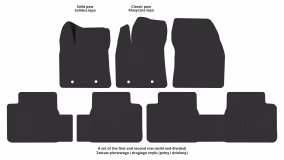 Interior mats for the Toyota Avensis T27 2009-2018 III generation EU Universal - Фото 2