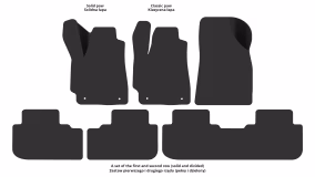 Interior mats for the Toyota Highlander XU40 2008-2013 II generation EU Crossover 7-seater - Фото 2