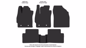 Interior mats for the Toyota Auris E150 2006-2012 I generation EU Hatchback 3-door - Фото 2
