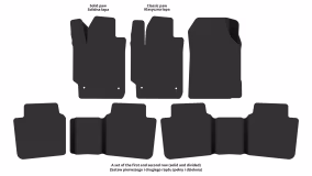 Interior mats for the Toyota Camry XV40 (2.5L) 2006-2011 VI generation Sedan - Фото 2